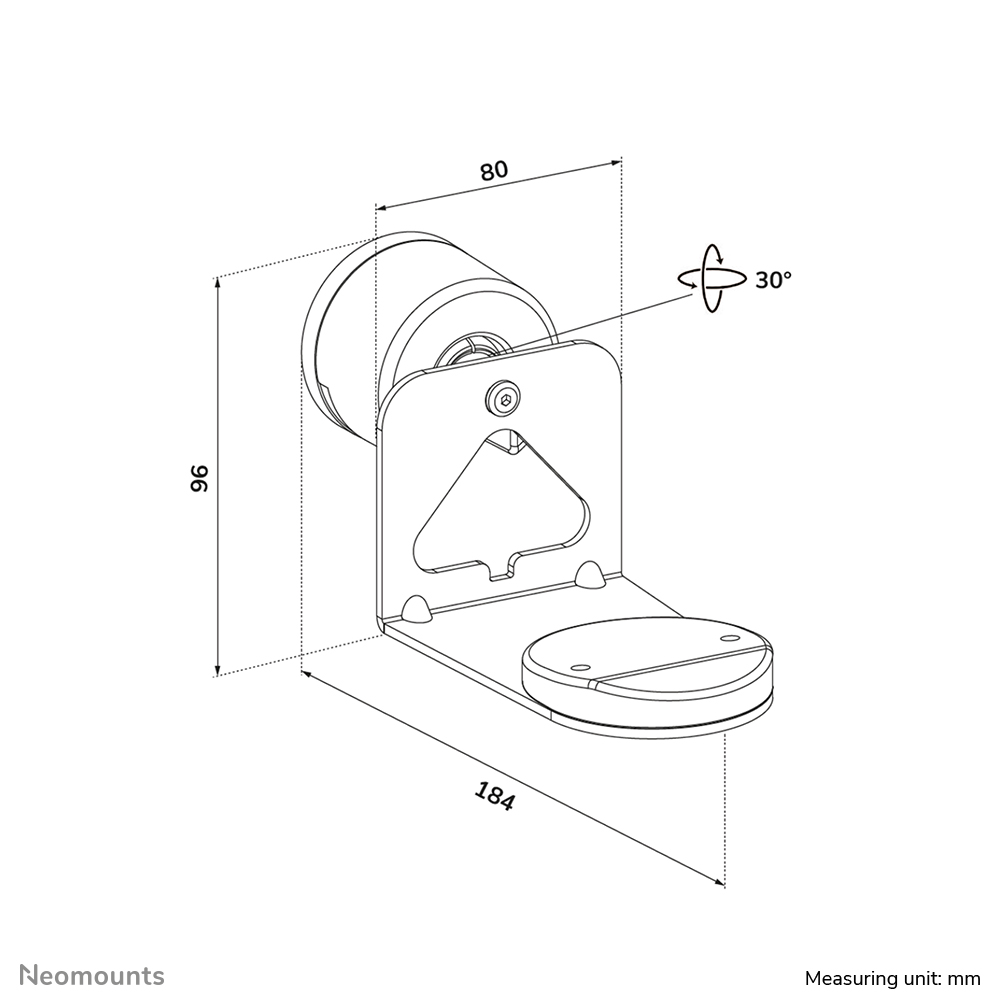 Neomounts WL35-722WH1 Wall mount for Sonos ERA 100 & 300 - omnidirectional up to 30° - white